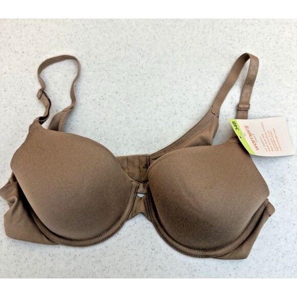 New Warners Cloud 9 lightly lined underwire Bra Full Coverage Beige 34B - Picture 1 of 9